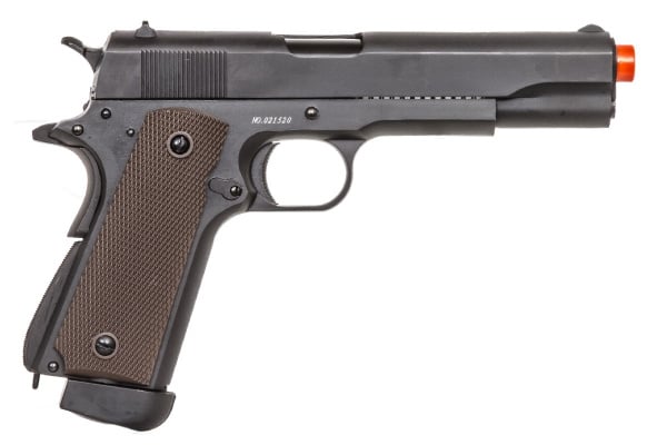 Double Bell M1911 Type 1 High Velocity CO2 Blowback Airsoft Pistol ( Black / Brown )