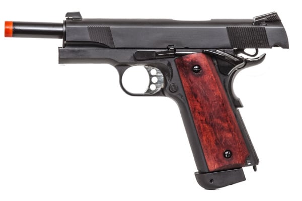 Double Bell M1911 A1 CO2 Blowback Airsoft Pistol ( Black / Wood )