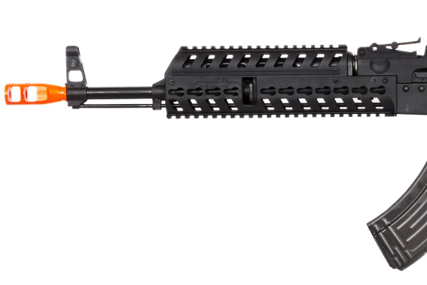 Lancer Tactical LT104B AK47 Tactical Keymod Rifle Blowback AEG Airsoft Rifle by Lonex ( Black )