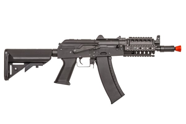 Lancer Tactical CM040H AKS74UN Tactical Crane Stock Carbine AEG Airsoft Rifle ( Black )