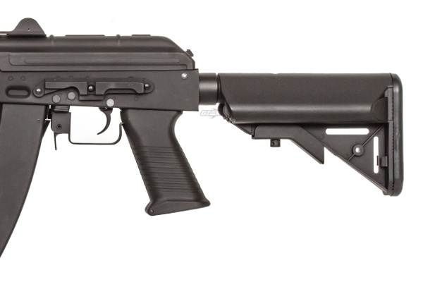 Lancer Tactical CM040H AKS74UN Tactical Crane Stock Carbine AEG Airsoft Rifle ( Black )