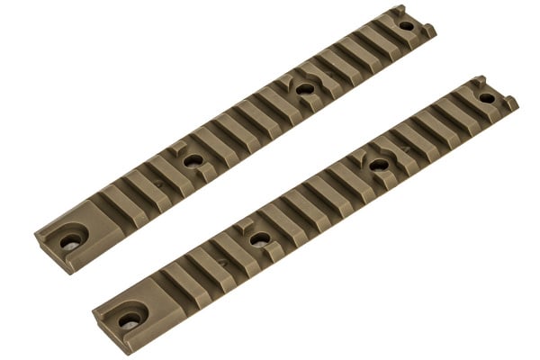 Airtech Studios Short Length Picatinny Rails for Amoeba Set of 2 ( Dark Earth )