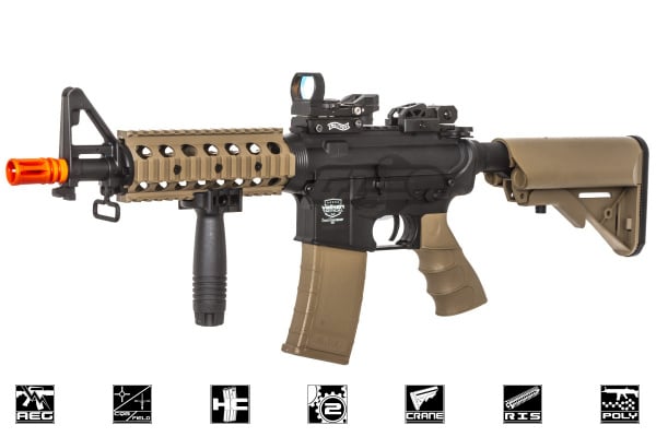 Valken Battle Machine CQB M4 Carbine AEG Airsoft Rifle ( Tan / Black )