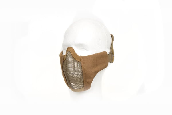Bravo Airsoft Tactical Gear V.3 Strike Metal Mesh Face Mask ( Tan )