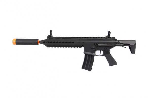 Classic Army Scarab RAC-S Carbine AEG Airsoft Rifle w/ Mock Suppressor ( Black ) Factory Direct