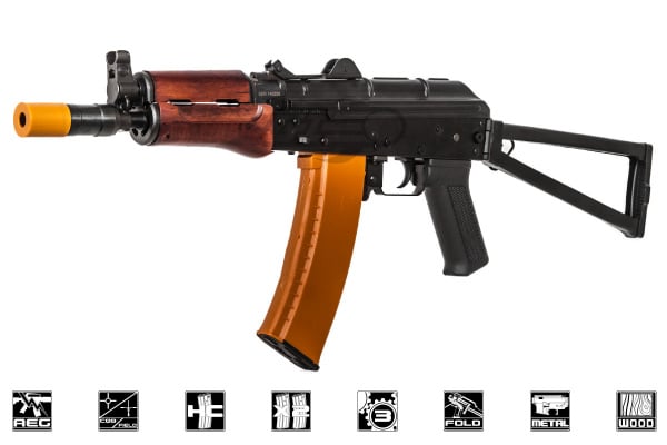 Classic Army AK74U Carbine AEG Airsoft Rifle ( Black / Wood )