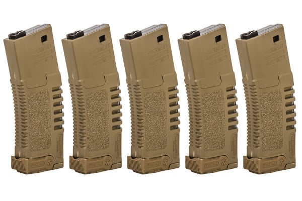 Elite Force Amoeba AM4 Mid Capacity Magazine 5 Pack ( Tan )