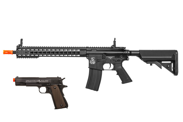 Colt M4 Long 13" Keymod Carbine & Colt 1911 GBB Airsoft AEG Pistol Combo Pack