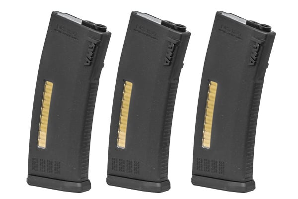 KWA MS120 M4 120 rd. AEG Mid Capacity Magazine ( Black / 3 Pack )