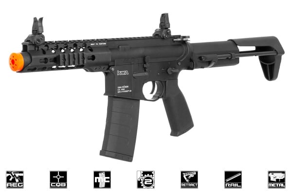 KWA Ronin 6 2.5 M4 PDW CQB AEG Airsoft Rifle ( Black )