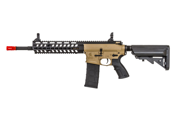 Lancer Tactical 14.5" Rapid Deployment M4 Carbine AEG Airsoft Rifle ( Black / Tan )
