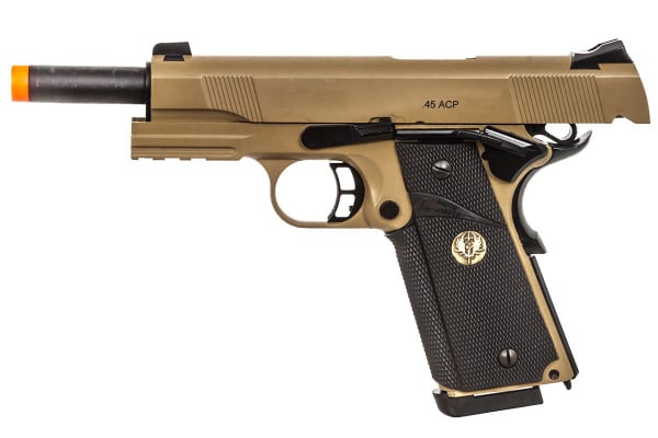 Spartan STS-7 Desert 1911 MEU GBB Airsoft Pistol ( Tan )