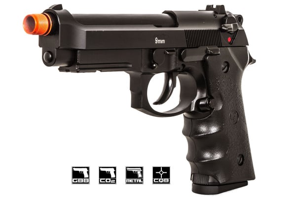 SPARTAN STS-9 M9 GBB Airsoft Pistol w/ Barrel Extension Pistol ( Black )