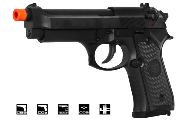 SRC M9 Semi Auto Gas Blowback CO2 Airsoft Pistol ( Black )