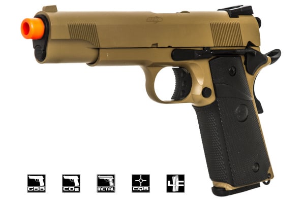 SRC 1911 Semi Auto Gas Blowback Airsoft Pistol ( Tan )