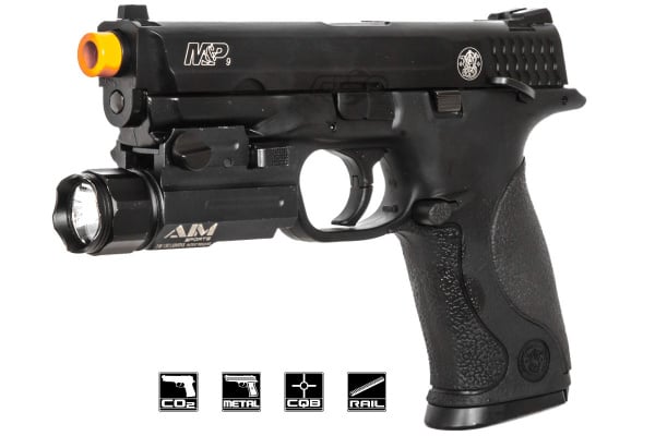 Smith and Wesson M&P9 CO2 Blowback Airsoft Pistol ( Black )