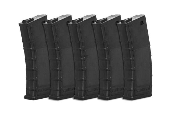 Valken RMAG M4 / M16 140 rd. AEG Mid Capacity Thermold Magazine - 5 Pack ( Black )