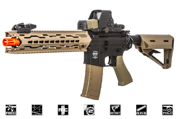 Valken Battle Machine TRG-M V2.0 M4 Carbine AEG Airsoft Rifle ( Black / Tan )