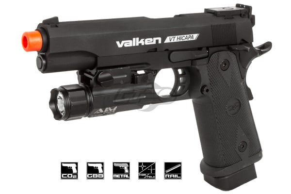 Valken VT 1911 Hi Capa CO2 Blowback Airsoft Pistol ( Black )
