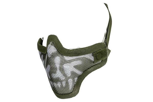Emerson Tactical Double Strap Version Skull Metal Mesh Half Mask ( OD Green )