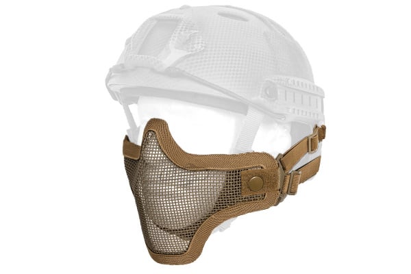 Emerson Tactical Helmet Version Metal Mesh Half Mask ( Tan )