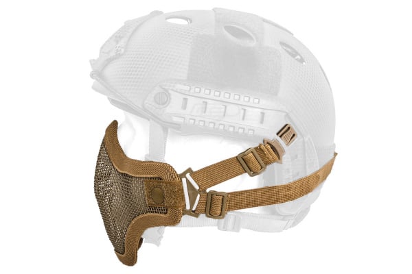 Emerson Tactical Helmet Version Metal Mesh Half Mask ( Tan )