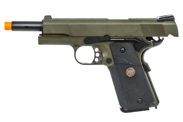 WE MEU 1911 Tactical Jungle Warrior GBB Airsoft Pistol ( OD Green )