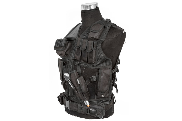 Classic Army Tactical Cross Draw Vest ( Black )