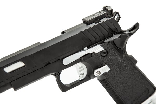 Airsoft GI Custom Sigurd Hi-Capa Gas Blowback Pistol ( Black / Silver )