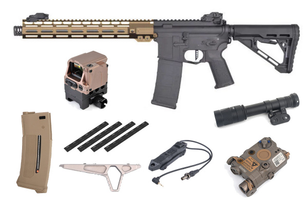 MGC4 MK2 FULL METAL M4 AEG W/ ETU AIRSOFT RIFLE FIELD READY COMBO V1 ...