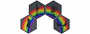 Hexagon PVC Patch LGBT Rainbow (daily shocker)