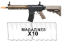 Classic Army Nemesis Gen2 MK18 M4 AEG Airsoft Rifle 10 Pack Mag Combo (Two-tone)
