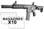 Mayo Gang MGC4 MK3 Full Metal M4 AEG W/ ETU Airsoft Rifle 10 Pack Mag Combo