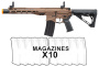 Zion Arms R15 MK2 10" M4 AEG w/ Nebula II ETU 10 Pack Mag Combo (Bronze)