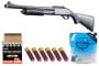 Golden Eagle M8870 3/6-Shot Pump Action CO2 Airsoft Shotgun Combo (Black)