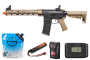 Golden Eagle Combat AR 12.5'' AEG Airsoft Rifle Battery & Charger Combo (Two-tone)
