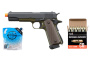 KJW Full Metal M1911-A1 CO2 Blowback Airsoft Pistol CO2 Combo (OD Green)