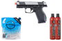 Kizuna Works KW-15K GBB Airsoft Pistol Green Gas Combo (Chrome/Black)