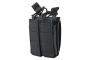 Lancer Tactical Laser Cut Open Top Double Pistol Magazine Pouch (Black) (daily shocker)