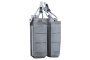 Lancer Tactical Laser Cut Open Top Double Pistol Magazine Pouch (Grey) (daily shocker)