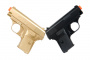 Double Eagle .25 Auto Dual Set Spring Airsoft Pistol Set (Black/Gold)