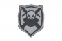 Tac 9 Industries Bearded Skull PVC Patch (Gray)  (daily shocker)