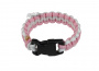 Mil-Spec Cords 5" Breast Cancer Research Foundation Cobra Paracord Bracelet (Pink/White)