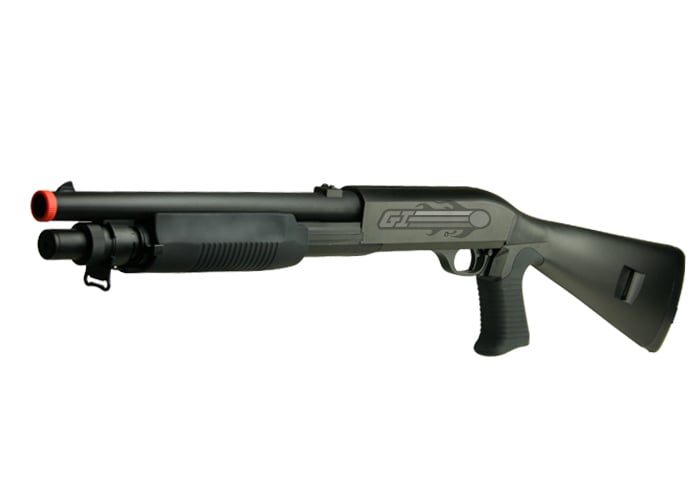 DE M56A Tri-Burst Shot Gun Full Stock & Pistol Grip Airsoft Shotgun 