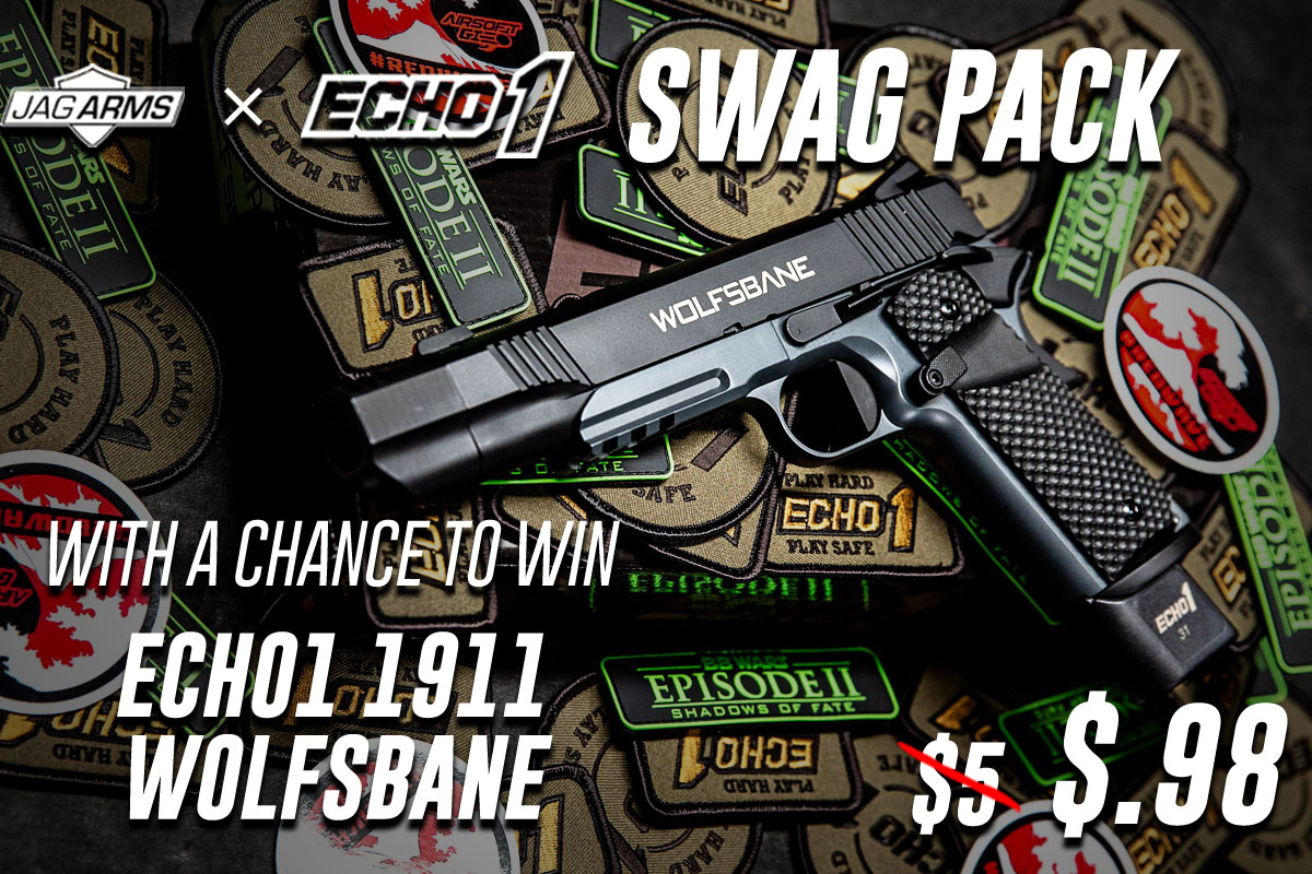 JAG / Echo1 SWAG PACKAGE 5 WIN 125 Echo1 1911 Wolfsbane GBB Airsoft Pistol